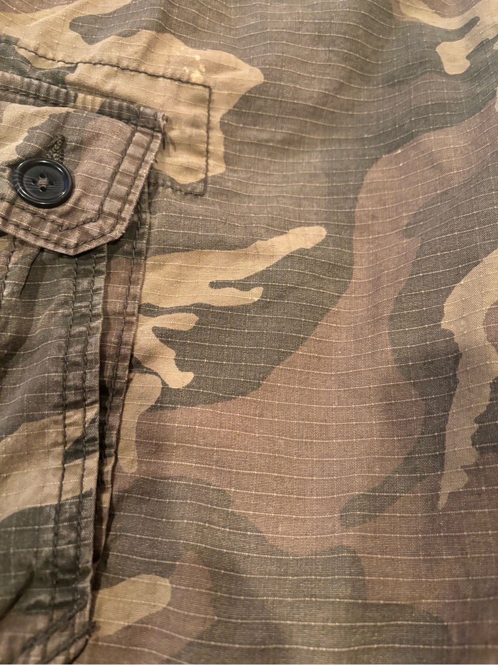 Carhartt Camo Shorts Ripstop Force Olive Green & Brown 34” Super Clean